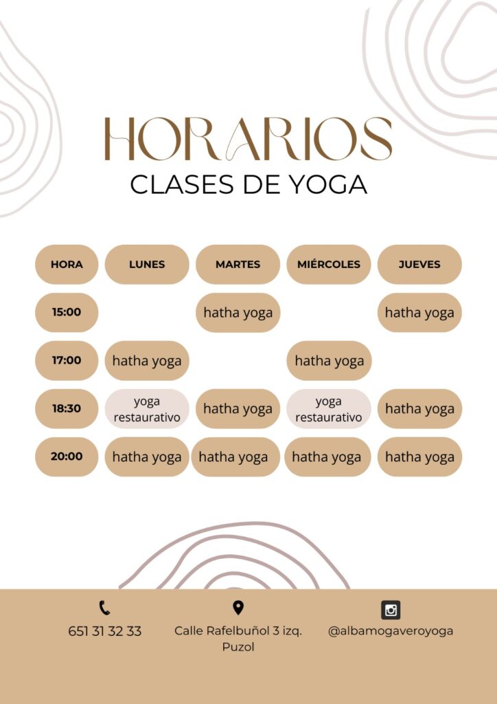 horarios yoga puzol